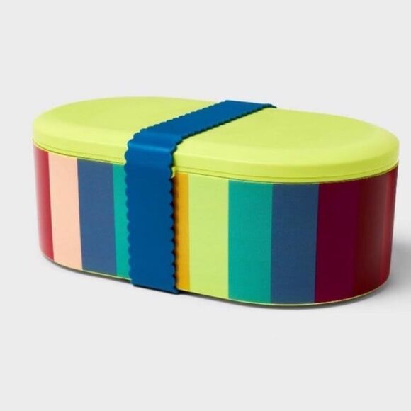 Tabitha Brown Bento Color Striped  Lunch Snack Eat Set - Picture 6 of 6